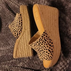 Dolce Vita Leopard Espadrille Wedges